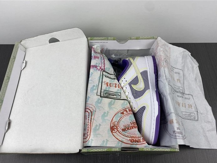 Fashionable Nike Dunk Low Union Passport Pack Court Purple DJ9649-500 1935