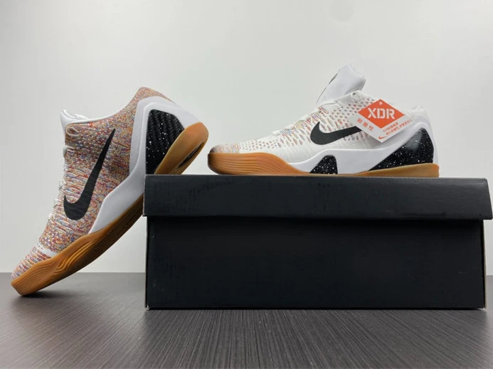 Fashionable Nike Kobe 9 Elite Premium Low HTM Milan White Multi-Color 698595-109 2279