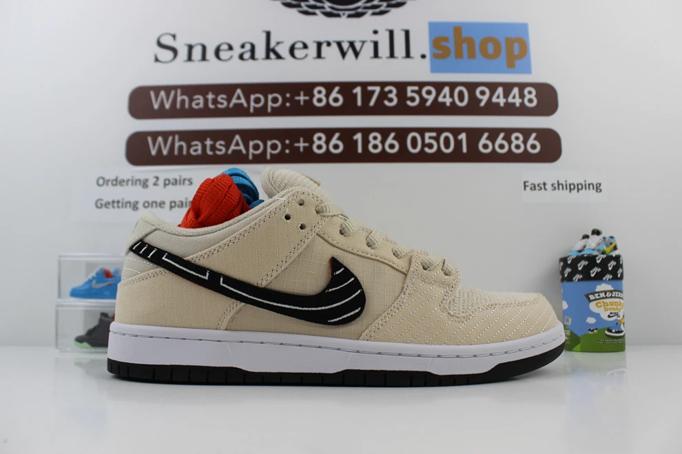 GOAT Albino & Preto X Nike SB Dunk Low GoAnywhere 1734