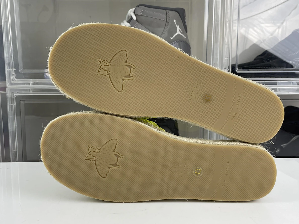 GUCCI Lido series Raffia grass slipper HighQuality 90