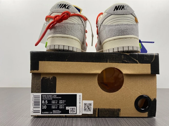 GoAnywhere 7175 Nike Dunk Low Off-White Lot 13 DJ0950- 1949