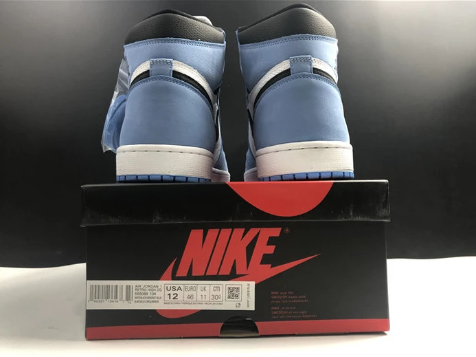 GoAnywhere Jordan1 White University Blue Black 555088-134 499