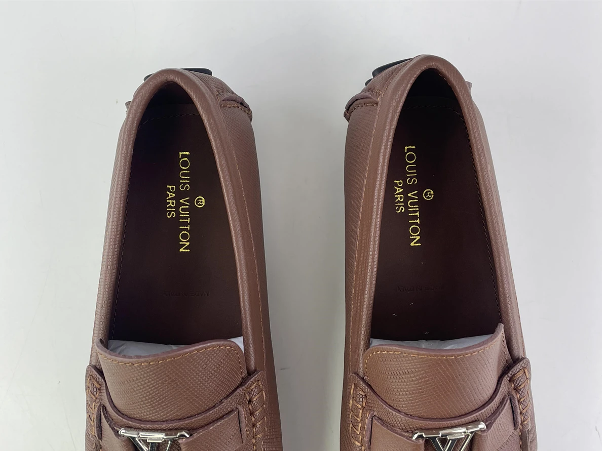 GoAnywhere LOUIS Vuitton Brown mens Lazy shoes Lichi mark 157
