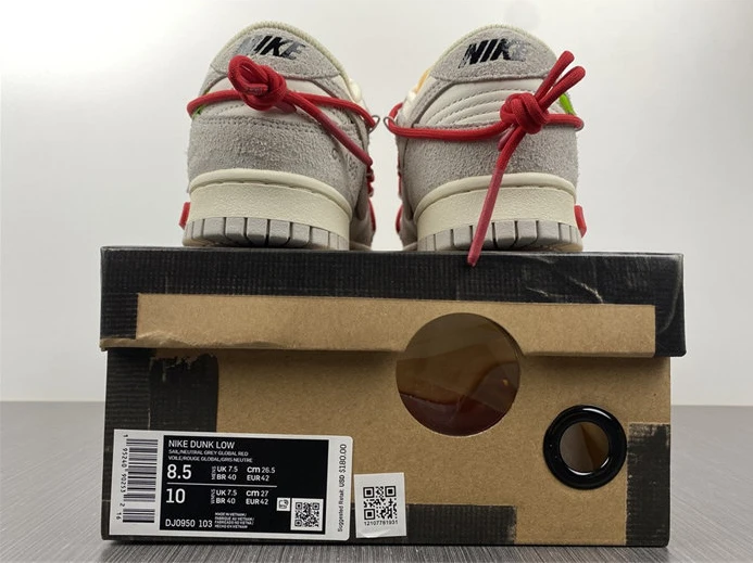 GoAnywhere Nike Dunk Low Off-White Lot 40 DJ0950-103 2371