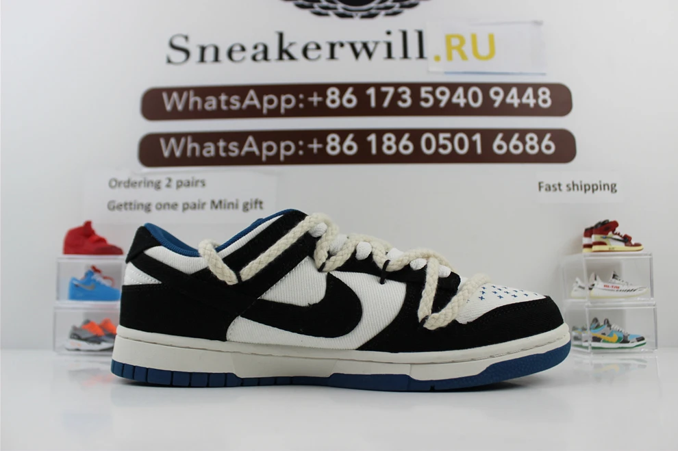 GoodFit 3072 Nike Dunk Low Industrial Black Blue 1725