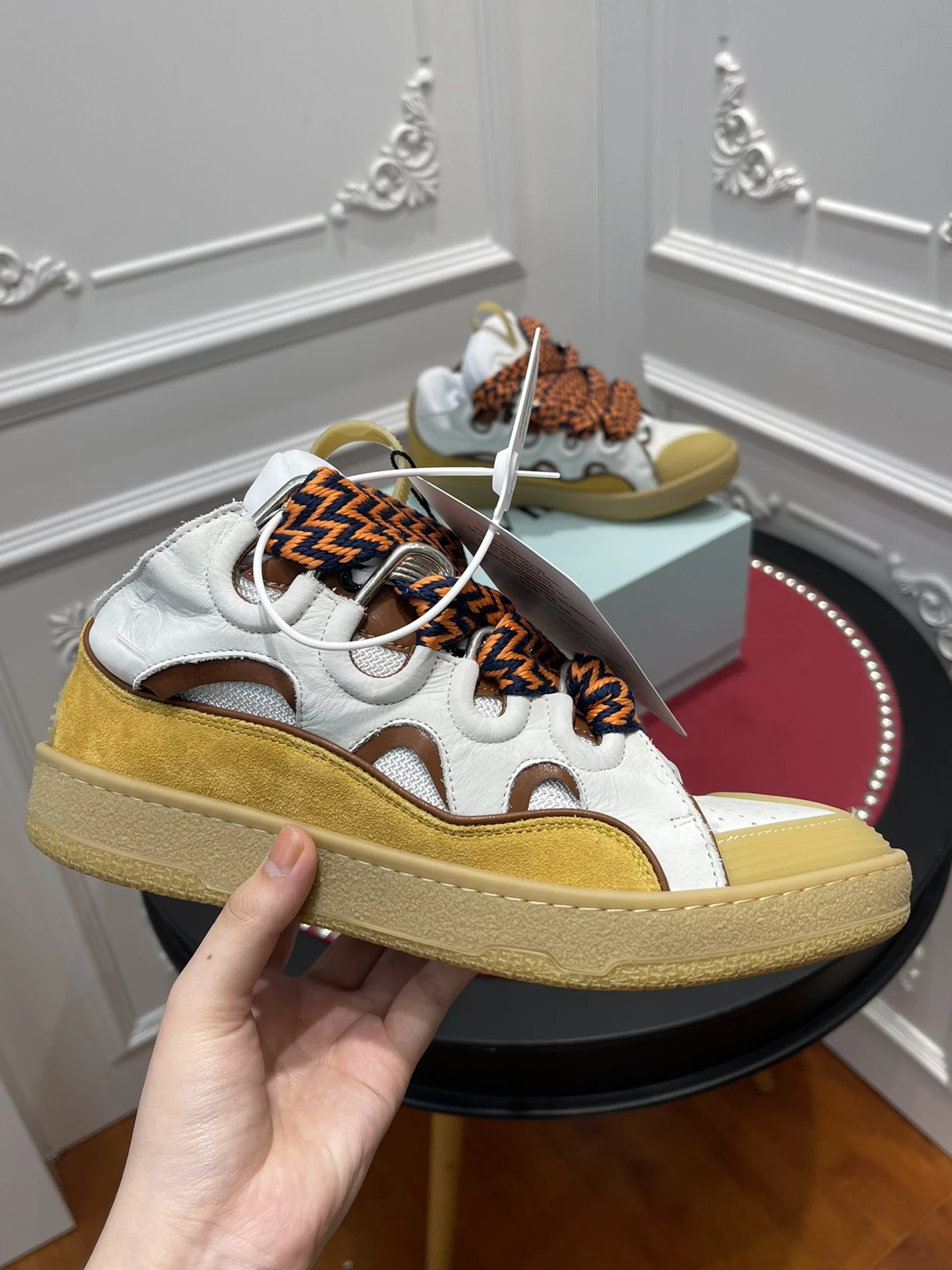 GoodFit Lanvin Curb Sneaker Beige FM-SKRK11-LIAG-H2105 1470