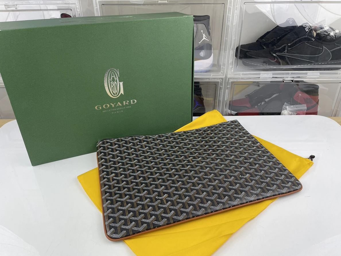 Goyard pouch Black Yellow colorway (S, M, L sizes) Trendy 259