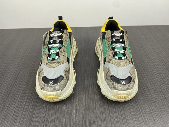 Gucci x BLCG The Hacker Project Triple S Beige Green Yellow  681067 UMO20 9766 TopPick 3360