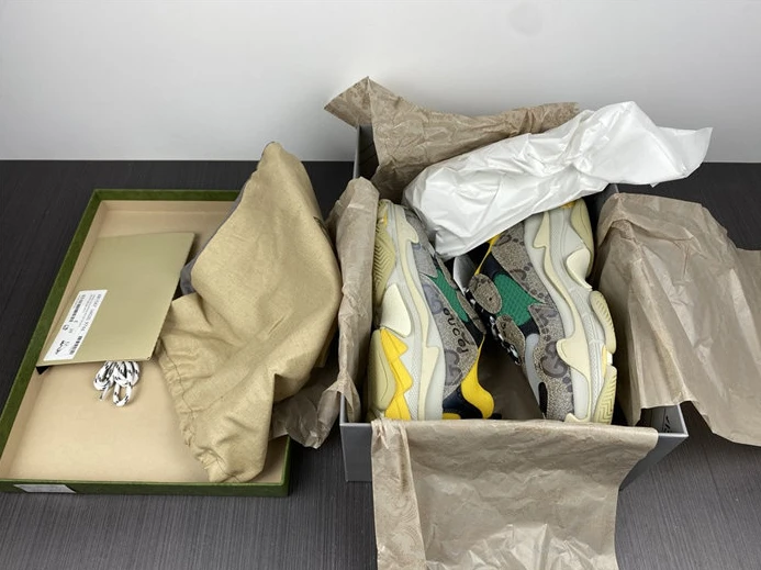 Gucci x BLCG The Hacker Project Triple S Beige Green Yellow  681067 UMO20 9766 TopPick 3360