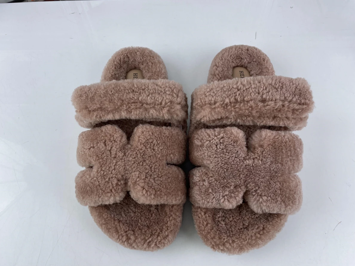 Hermes Pink Woolen Sandals Popular 111