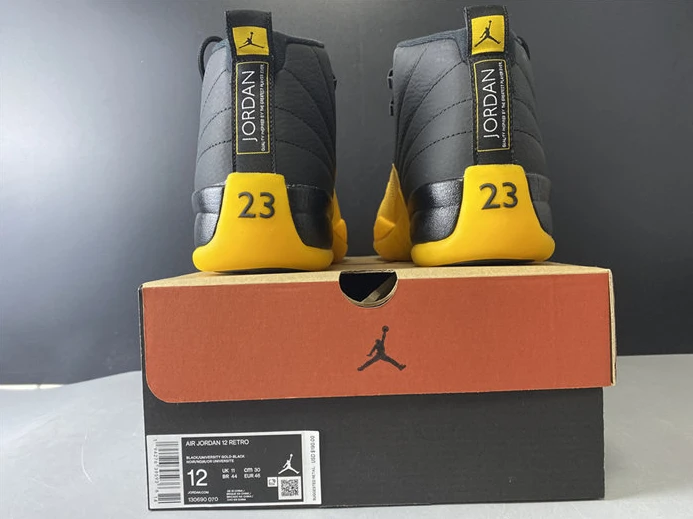 HighQuality 2499 Jordan 12 Retro Black University Gold 130690- 1130