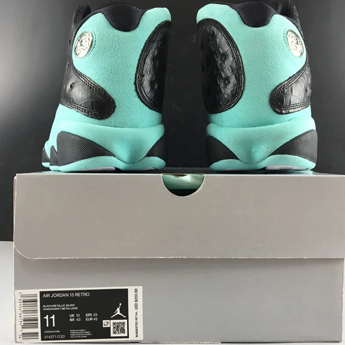 HighQuality 2821 Jordan 13 Retro Black Island Green 414571- 1170
