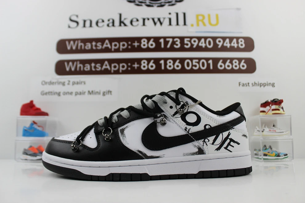 HighQuality DUNK Low Black White Antique 1724