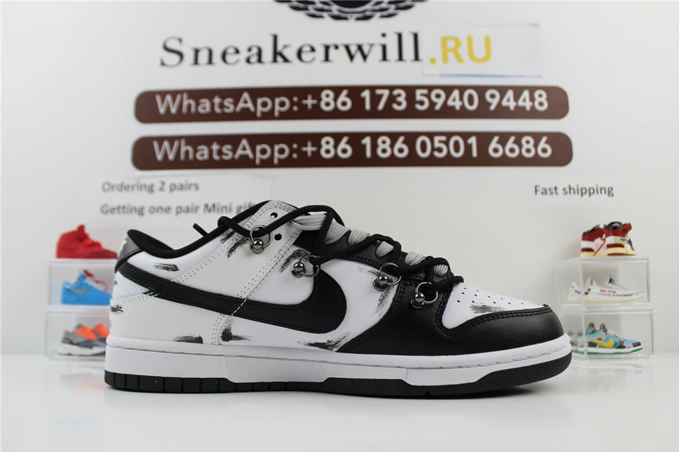 HighQuality DUNK Low Black White Antique 1724