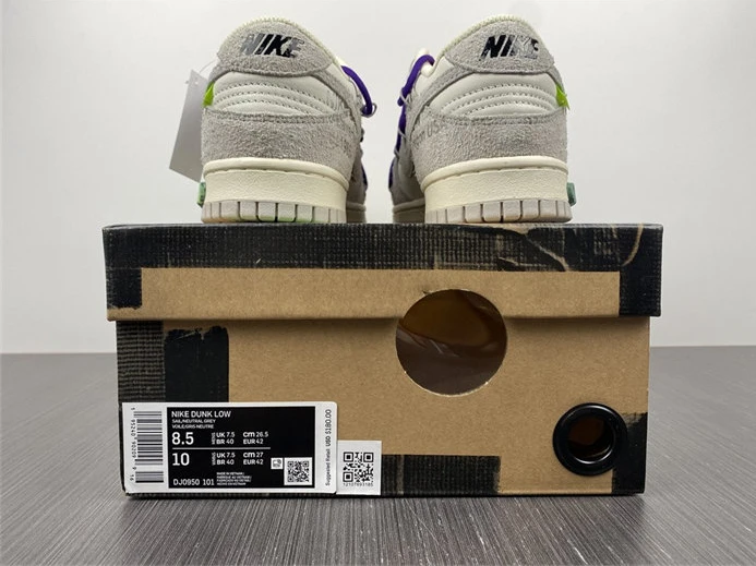 HighQuality Nike Dunk Low Off-White Lot 15 DJ0950-101 2368