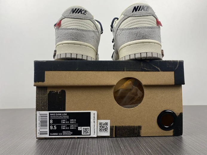 HighQuality Nike Dunk Low Off-White Lot 20 DJ0950-115 1942