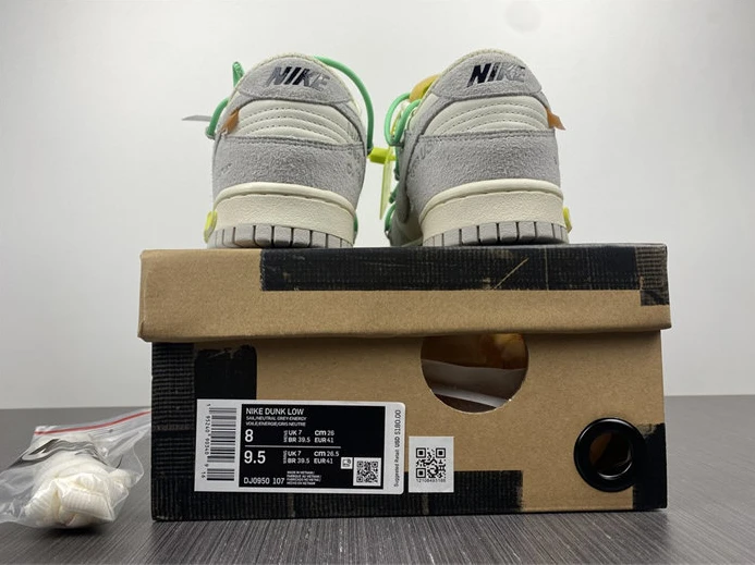 HighQuality Nike Dunk Low Off-White Lot 36 DJ0950-107 2364