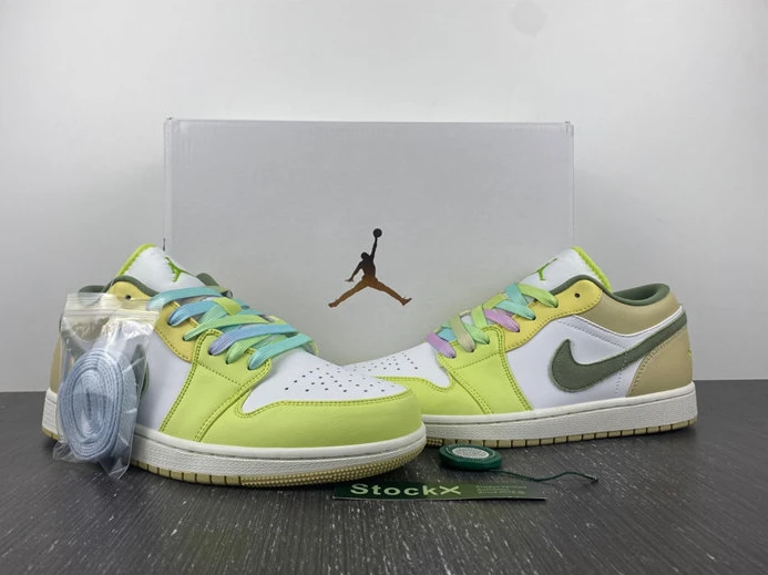 Jordan 1 Low Sail White Oil Green FD9906-131 HighQuality 653