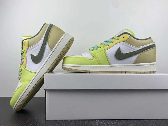 Jordan 1 Low Sail White Oil Green FD9906-131 HighQuality 653