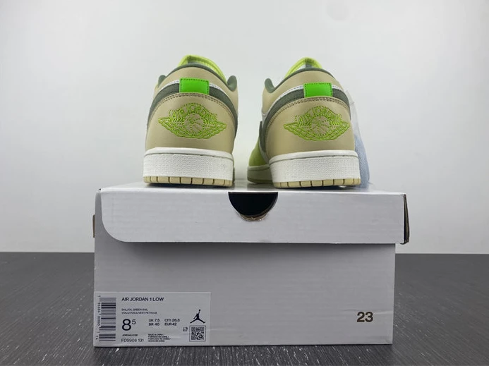Jordan 1 Low Sail White Oil Green FD9906-131 HighQuality 653