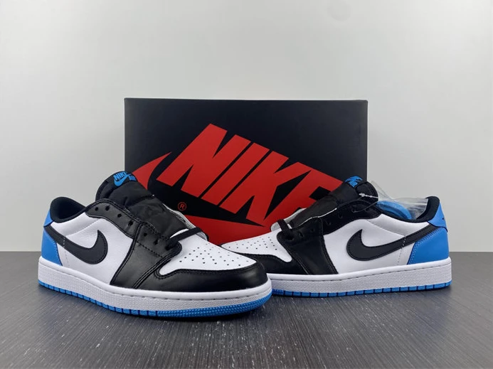Jordan 1 Retro Low OG Black Dark Powder Blue CZ0790-104 NewStyle 663