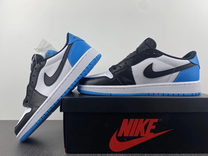 Jordan 1 Retro Low OG Black Dark Powder Blue CZ0790-104 NewStyle 663