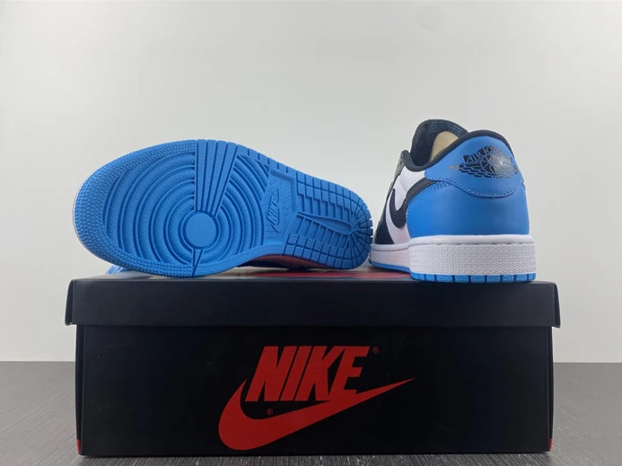 Jordan 1 Retro Low OG Black Dark Powder Blue CZ0790-104 NewStyle 663