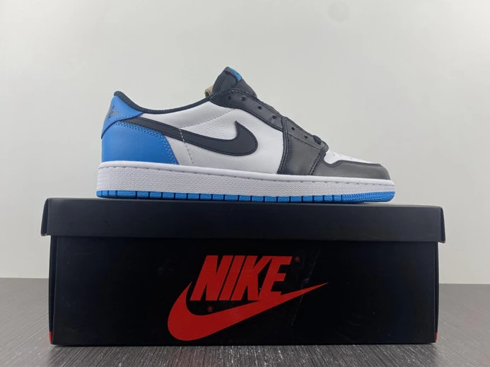 Jordan 1 Retro Low OG Black Dark Powder Blue CZ0790-104 NewStyle 663