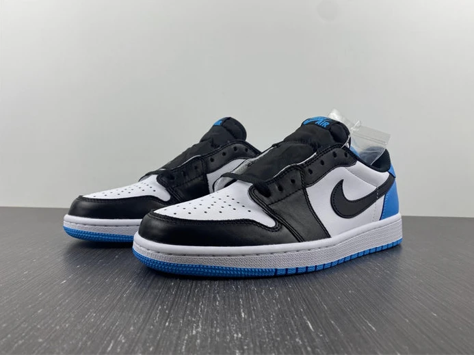 Jordan 1 Retro Low OG Black Dark Powder Blue CZ0790-104 NewStyle 663