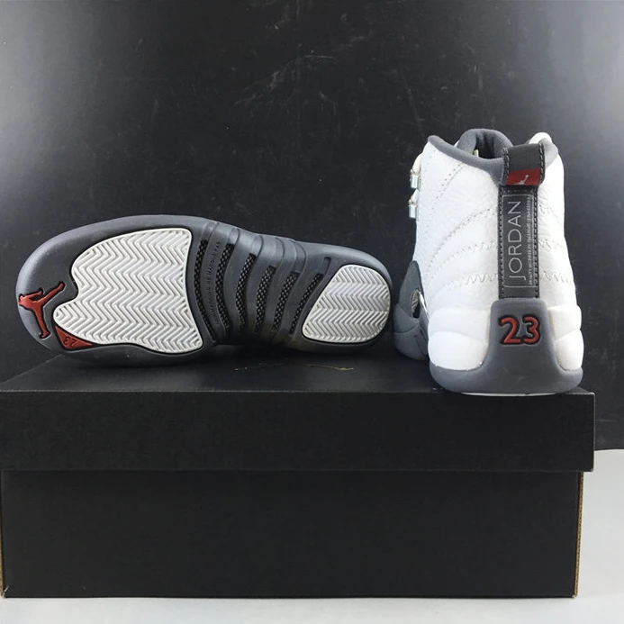 Jordan 12 Retro White Dark Grey153265-160 Affordable 1131
