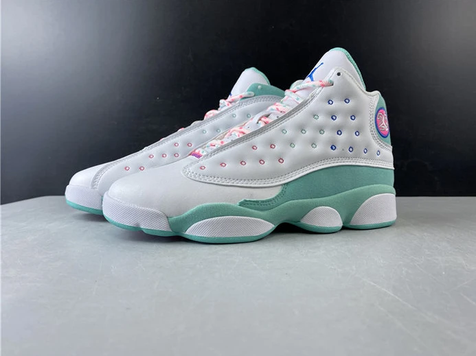 Jordan 13 Retro White Soar Green Pink 439358-100 Affordable 1165