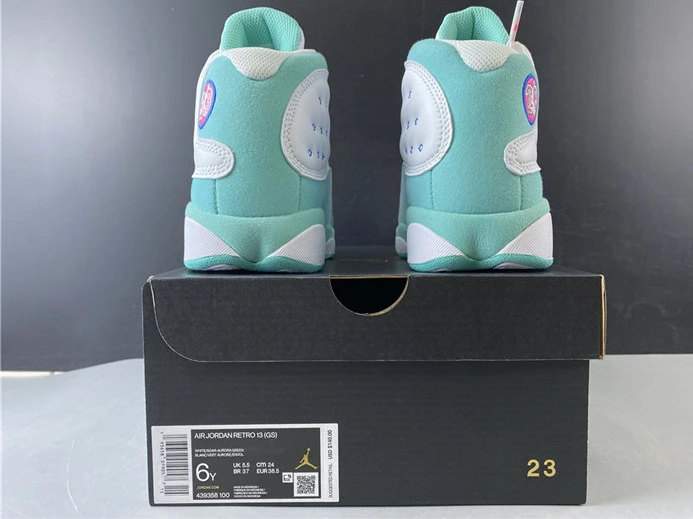 Jordan 13 Retro White Soar Green Pink 439358-100 Affordable 1165