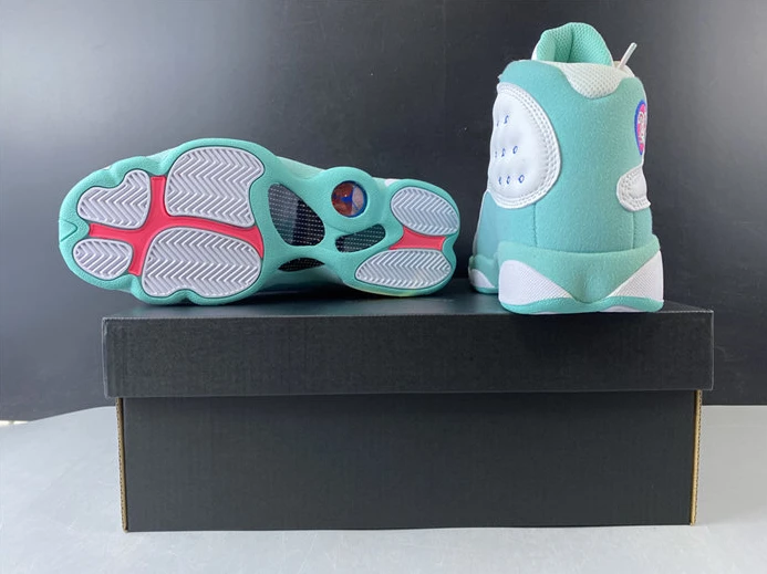 Jordan 13 Retro White Soar Green Pink 439358-100 Affordable 1165