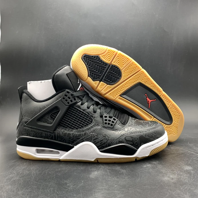 Jordan 4 Retro Laser Black Gum CI1184-001 EasyMatch 911
