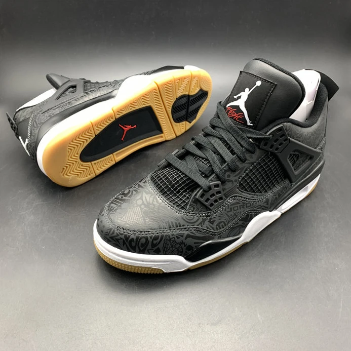 Jordan 4 Retro Laser Black Gum CI1184-001 EasyMatch 911