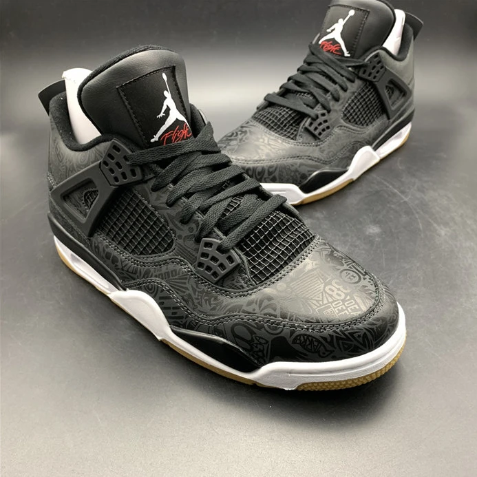 Jordan 4 Retro Laser Black Gum CI1184-001 EasyMatch 911