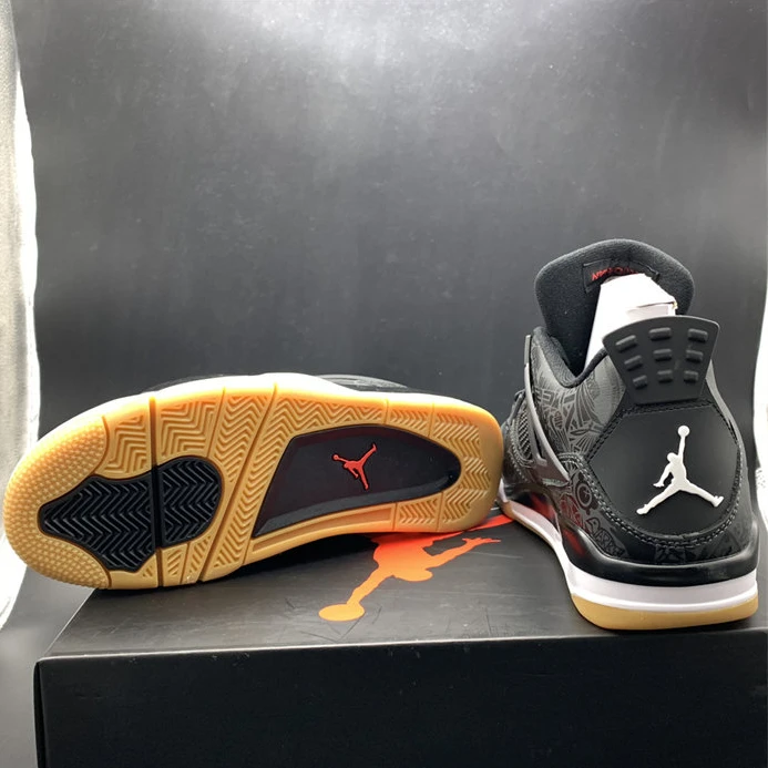 Jordan 4 Retro Laser Black Gum CI1184-001 EasyMatch 911