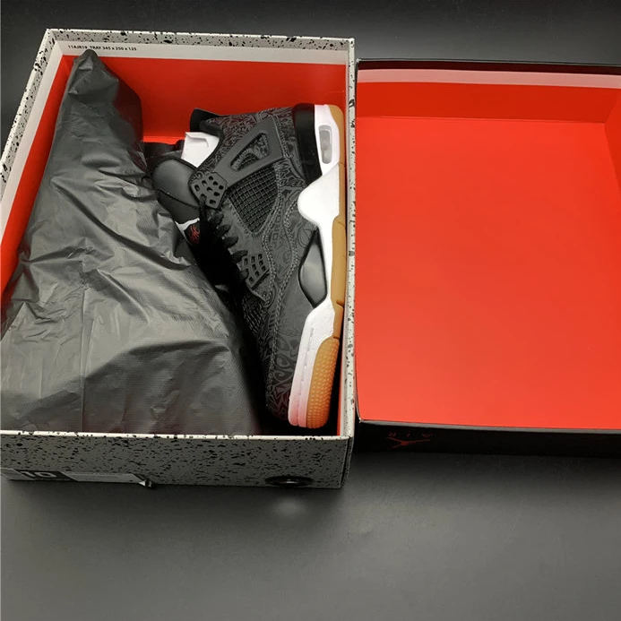 Jordan 4 Retro Laser Black Gum CI1184-001 EasyMatch 911