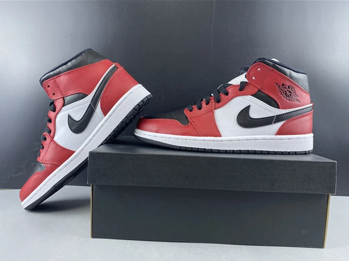 Jordan1 Mid Chicago Toe 554724-069 NewStyle 552