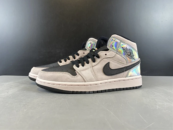 Jordan1 Mid Dirty Powder Iridescent BQ6472-602 Fashionable 512