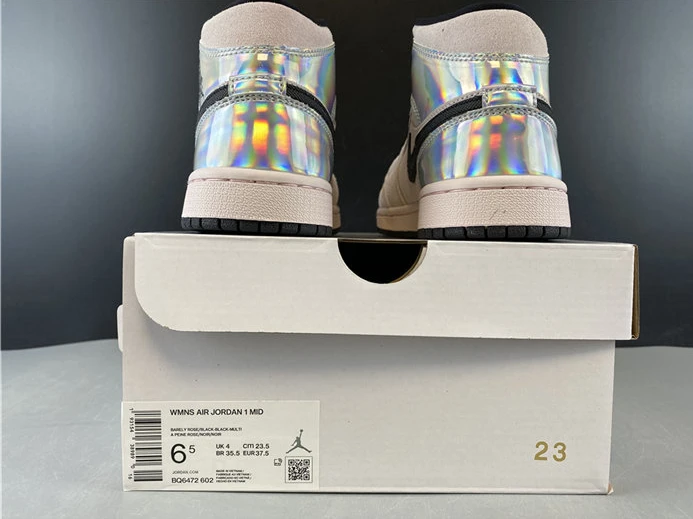 Jordan1 Mid Dirty Powder Iridescent BQ6472-602 Fashionable 512