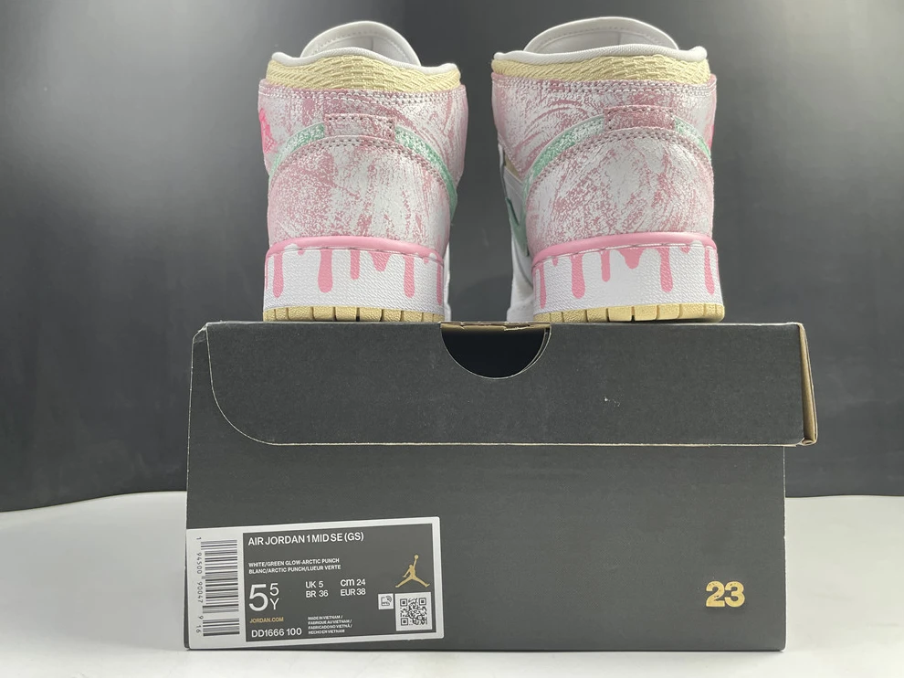 Jordan1 Mid Paint Drip DD1666-100 Trendy 488