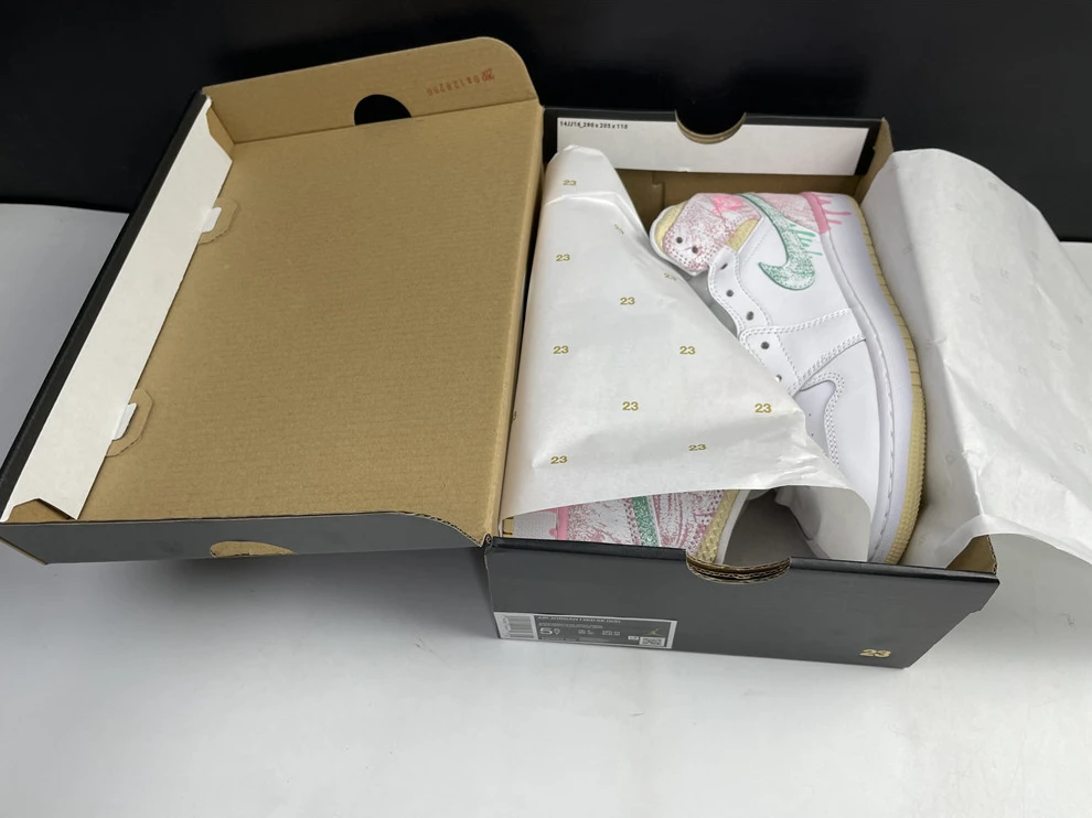 Jordan1 Mid Paint Drip DD1666-100 Trendy 488