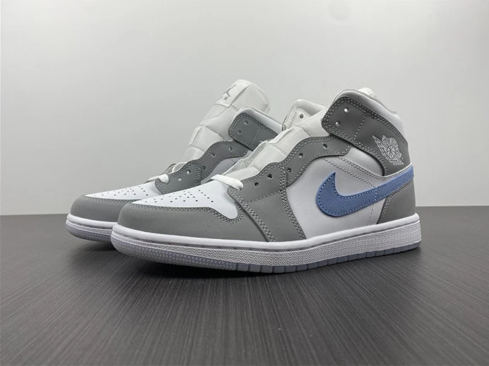 Jordan1 Mid Wolf Grey Aluminum BQ6472-105 ModernLook 463