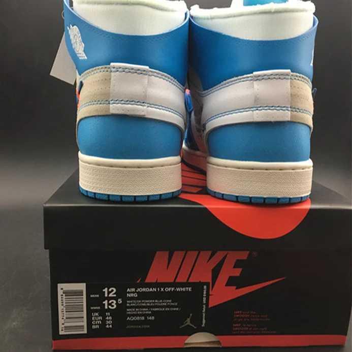 Jordan1 Retro Off-White University Blue AQ0818-148 DailyWear 2389