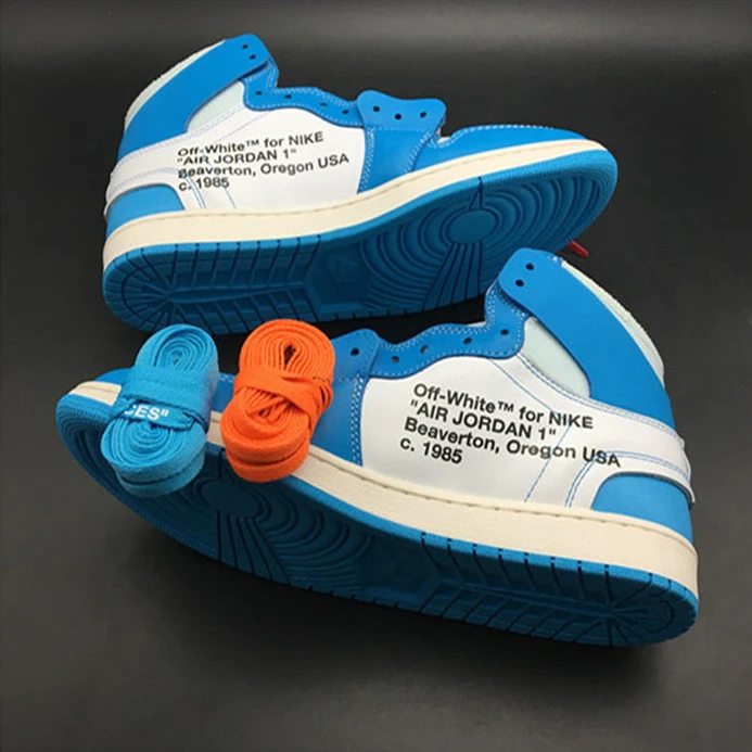 Jordan1 Retro Off-White University Blue AQ0818-148 DailyWear 2389