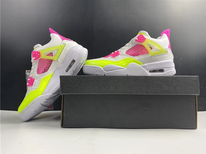 Jordan4 White Lemon Pink CV7808-100 GoodFit 884