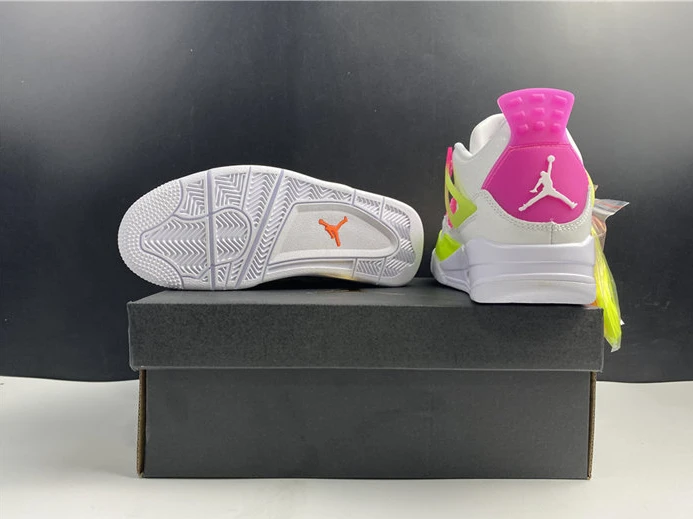 Jordan4 White Lemon Pink CV7808-100 GoodFit 884