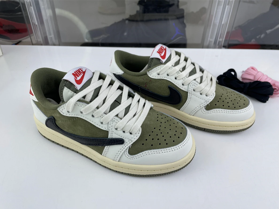Kids Travis Scott x Air Jordan 1 Low Olive Popular 563