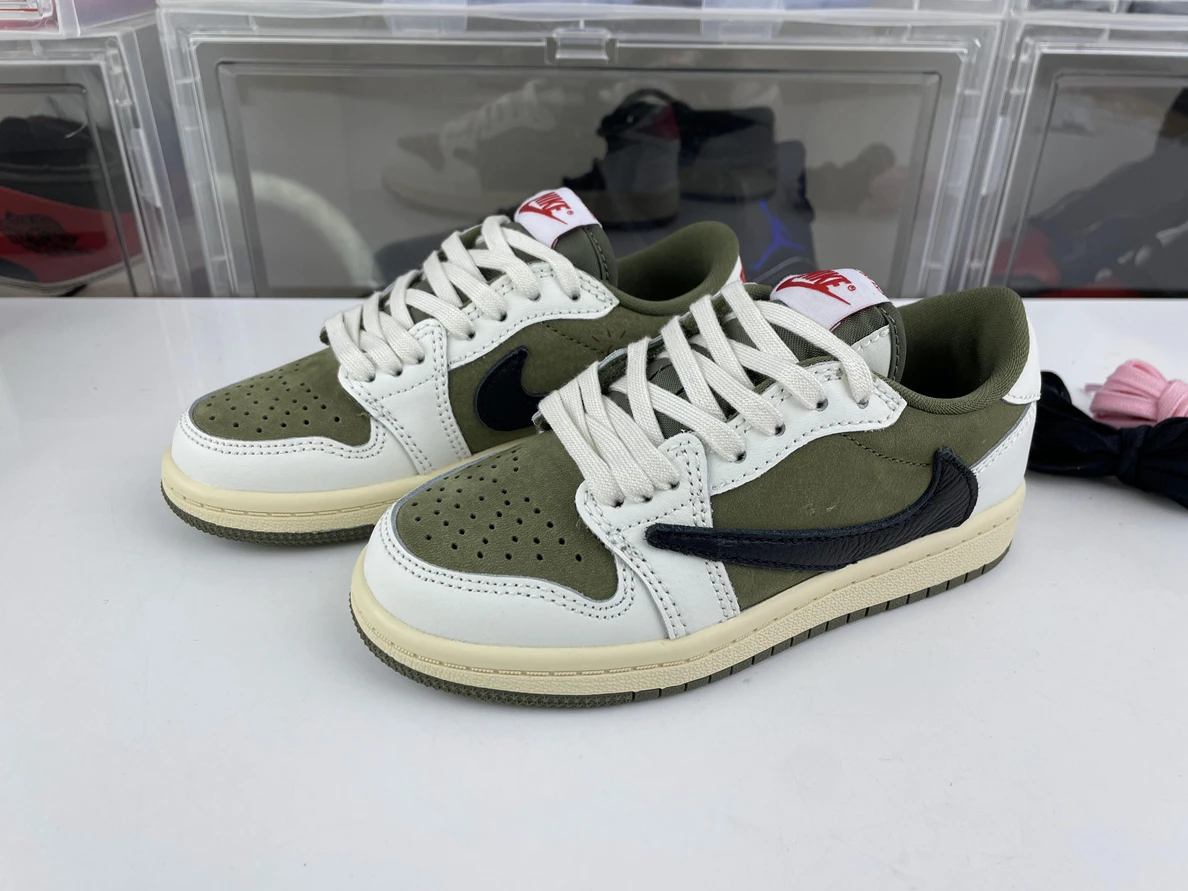 Kids Travis Scott x Air Jordan 1 Low Olive Popular 563